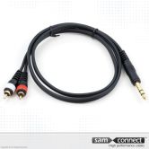 2x RCA naar 6.3mm stereo Jack kabel, 5m, m/m