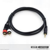 2x RCA naar 3.5mm mini Jack kabel, 5m, m/m