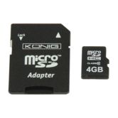 Micro SDHC kaart 4GB cl. 10 Konig