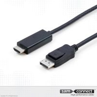 Displayport naar HDMI kabel, 1.8m, m/m