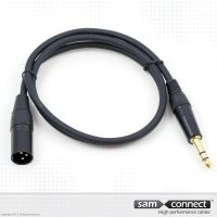 6.3mm stereo Jack naar XLR kabel, 6m, m/m