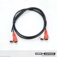 2x RCA naar 2x RCA kabel, 1 m, m/m