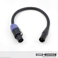 XLR naar speaker kabel, 0.3m m/f